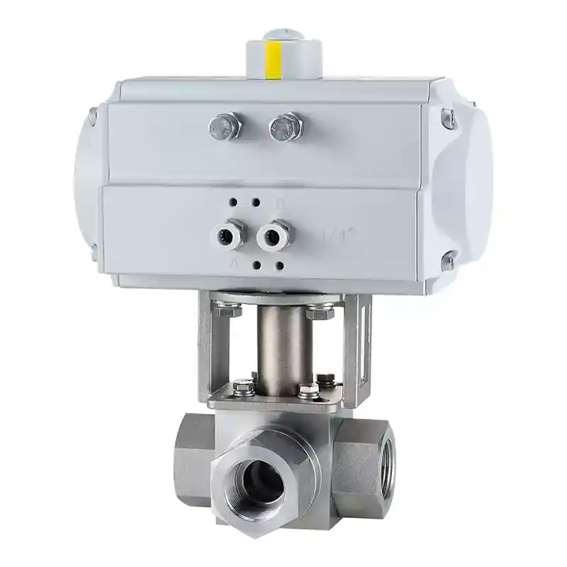 Pneumatic High Pressure 3-Way Ball Valve